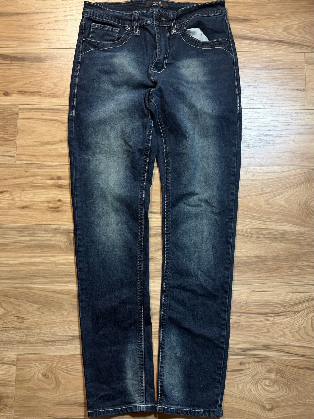 Outcast Outfitters Dark Wash Slim Fit Jeans - Blue